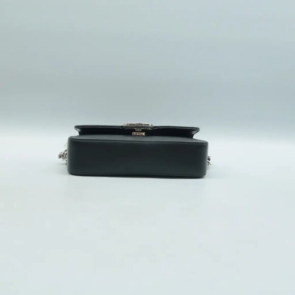 100% Authentic GUCCI Petite Black Leather Satchel 1634-081024 - Picture 5 of 12